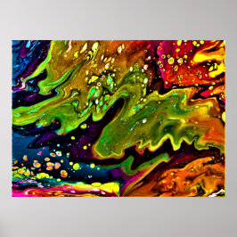 Póster Estudio de color abstracto 3,