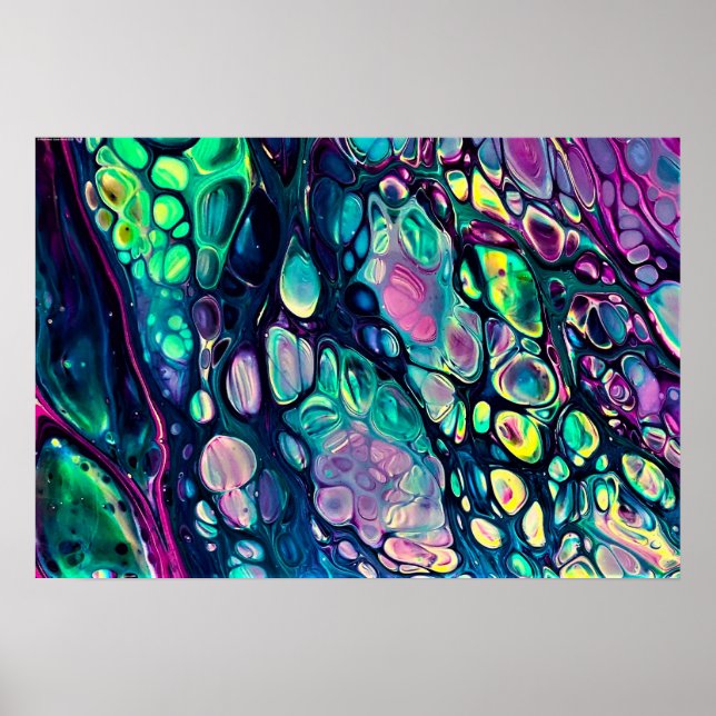 Póster Estudio de color abstracto 304, (Frente)