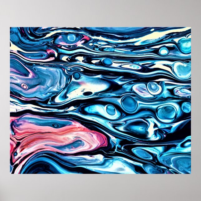 Póster Estudio de color abstracto 343, (Frente)