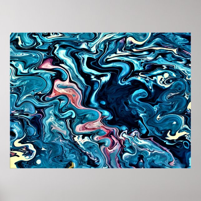 Póster Estudio de color abstracto 347, (Frente)