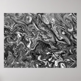 Póster Estudio de color abstracto 427 / Noir,