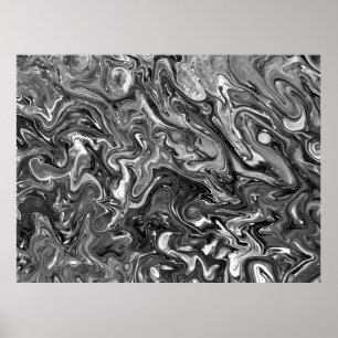 Póster Estudio de color abstracto 427 / Noir,