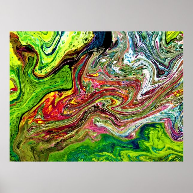 Póster Estudio de color abstracto 52, (Frente)