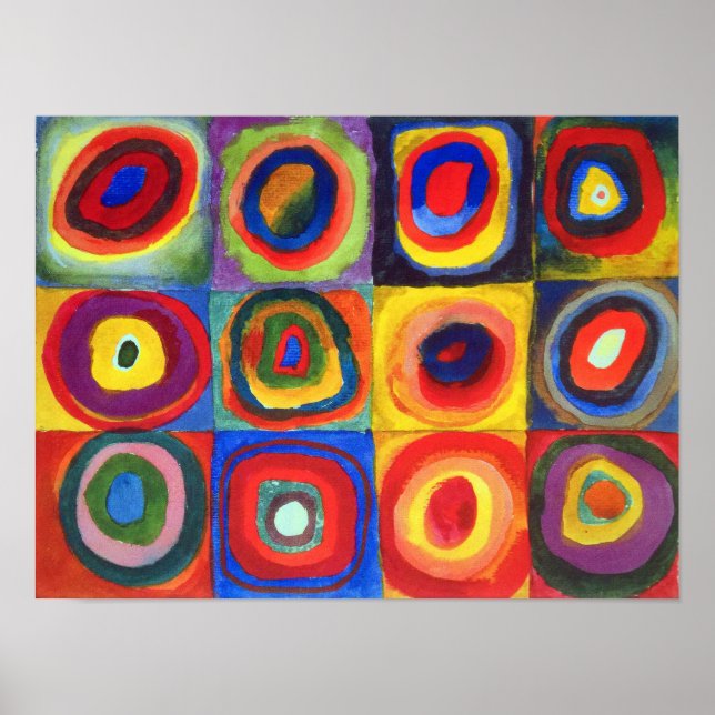 Póster Estudio de color de Wassily Kandinsky (Frente)