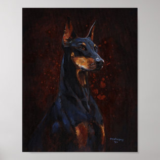 Póster Estudio de Doberman Pinscher