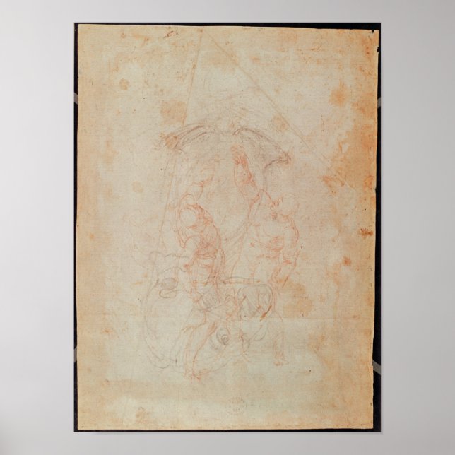 Póster Estudio de dos cifras masculinas (Frente)