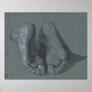 Póster Estudio de dos pies por Albrecht Durer