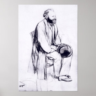 Póster Estudio de Edgar Degas el para un retrato de