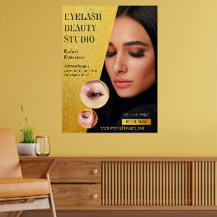 Póster Estudio de Extensiones de Pestañas Personalizadas
