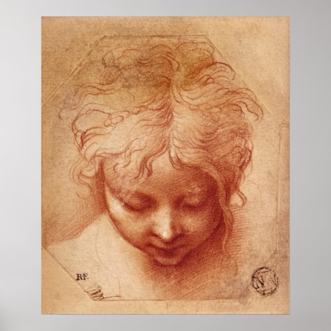 Póster Estudio de la cabeza (Frente)