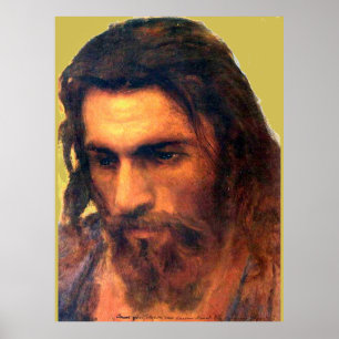 Póster estudio de la cabeza de Jesucristo antes de 1872 p