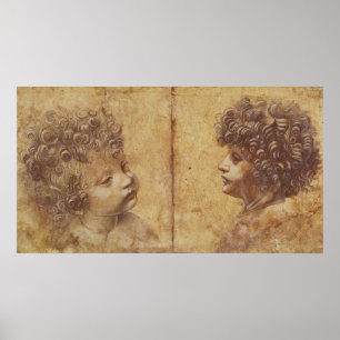 Póster Estudio de la cabeza de un niño