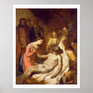 Póster Estudio de la lamentación en el Cristo muerto