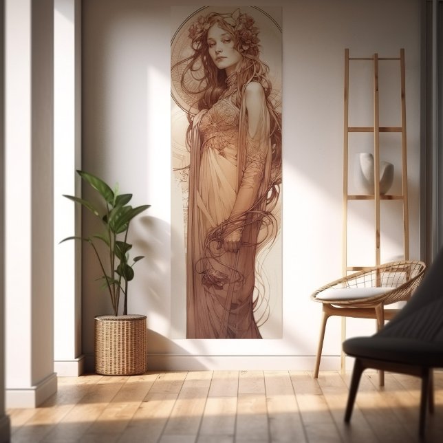 Póster Estudio de la mujer de la raza roja Alphonse Mucha (Subido por el creador)