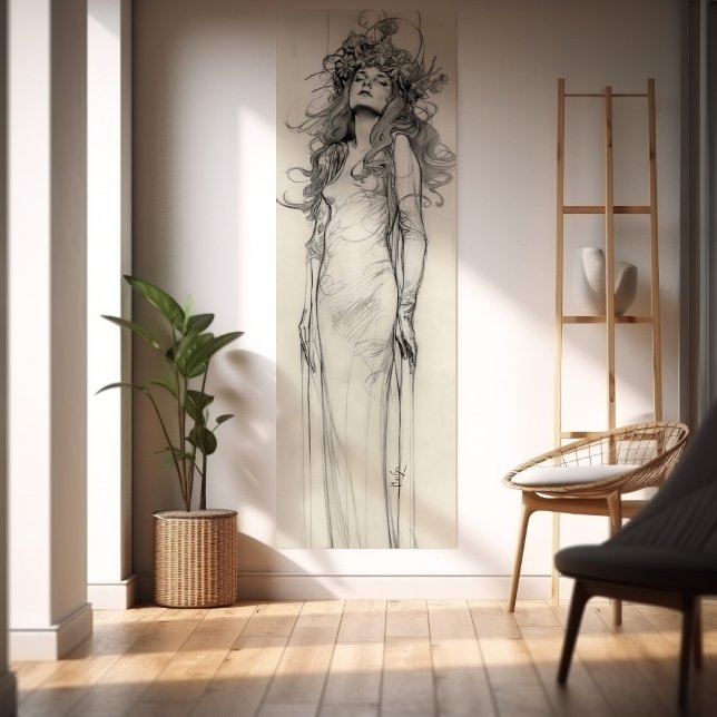 Póster Estudio de lápiz Alphonse Mucha Art Nouveau (Subido por el creador)