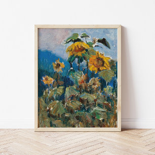 Póster Estudio de los girasoles   Marie Egner