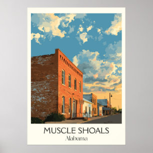 Póster Estudio de Música Muscle Shoals Alabama
