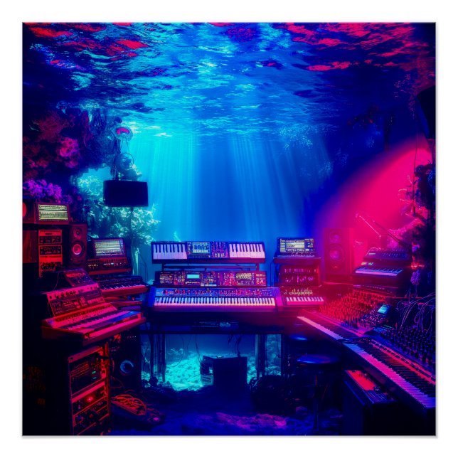 Póster Estudio de Música Subacuático (Anverso)