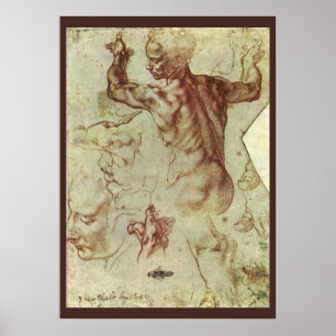 Póster Estudio de Sibyl libio por Michelangelo