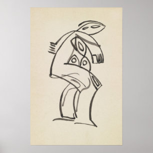 Póster Estudio de una figura femenina Henri Gaudier-Brz