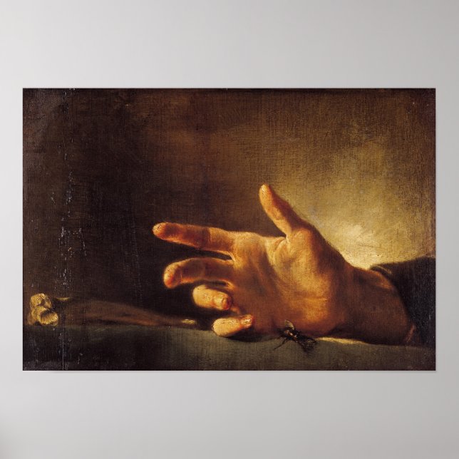 Póster Estudio de una mano (Frente)