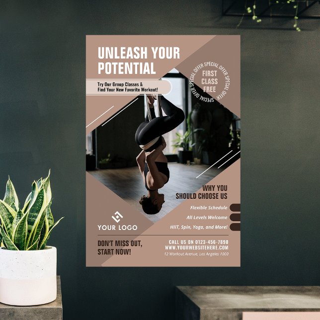 Póster Estudio de yoga Promoción de gimnasio pekinés neut (Subido por el creador)