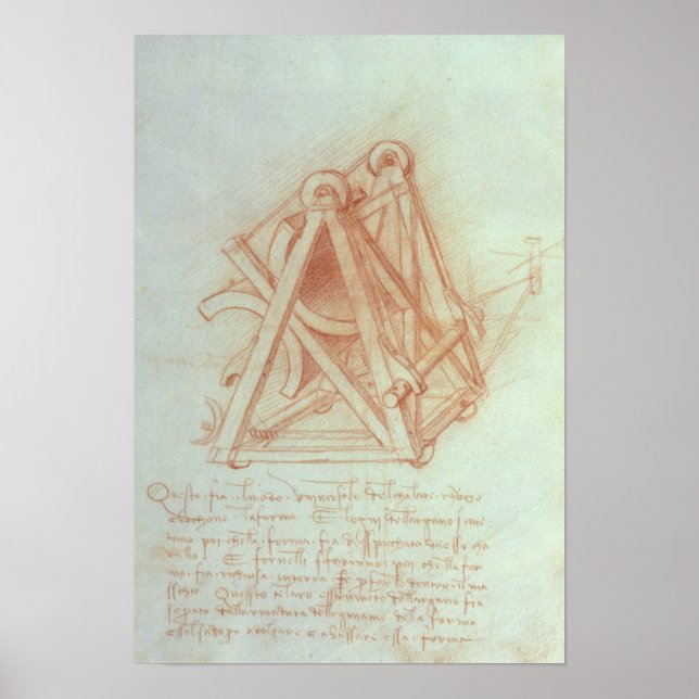 Póster Estudio del marco de madera con fundición (Frente)