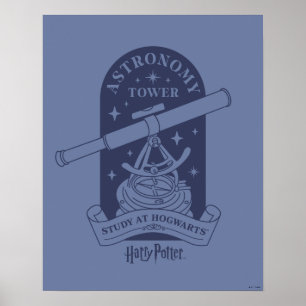 Póster Estudio en la torre astronómica HOGWARTS™
