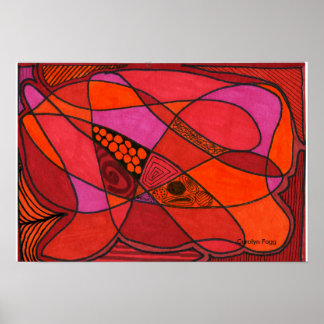 Póster "Estudio en rojos" Diseño de Carolyn Fagg Poster