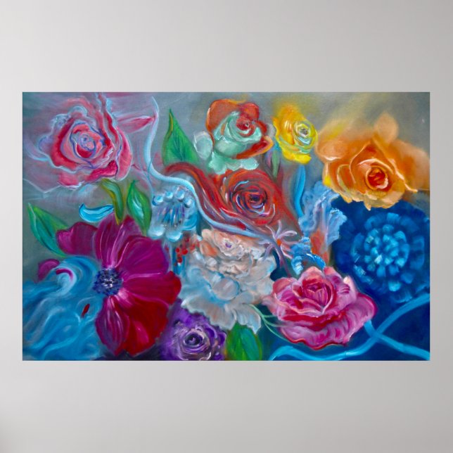 Póster Estudio floral 1 (Frente)