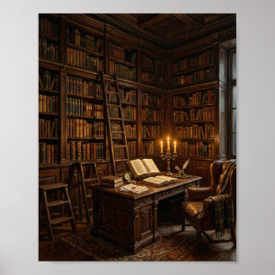 Póster Estudio II de la Biblioteca Bouquinista de París