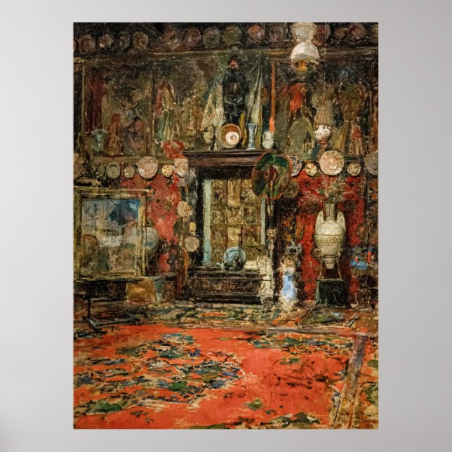 Póster Estudio Madrazo Fortuny en Roma (Frente)