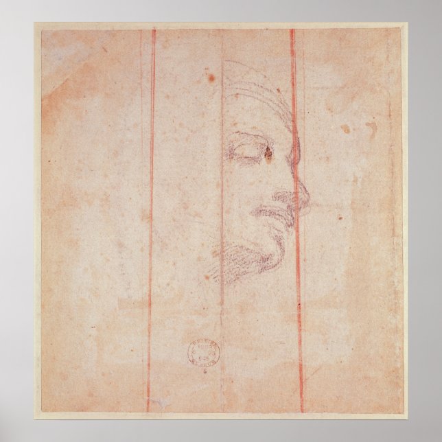 Póster Estudio para el jefe del Sibyl libio (Frente)