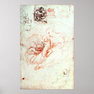 Póster Estudio para la Alba Madonna, c.1508-09