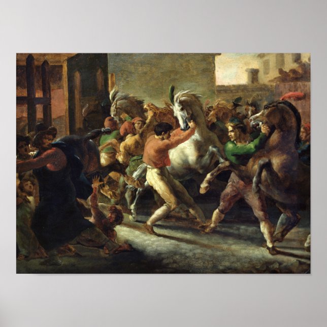 Póster Estudio para la raza de los caballos bárbaros, 181 (Frente)