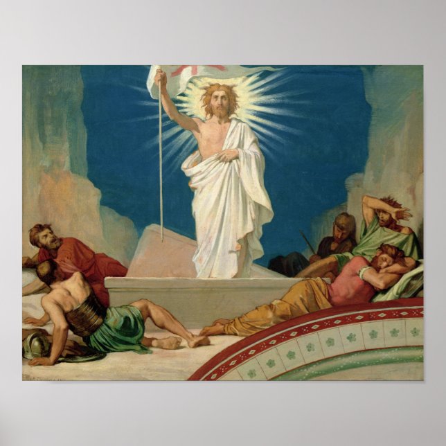 Póster Estudio para la resurrección de Cristo, 1860 (Frente)