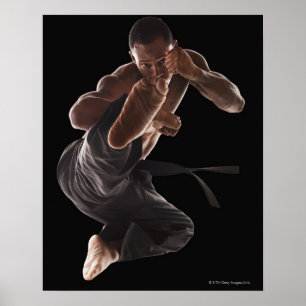 Póster Estudio tirado de médico de los artes marciales
