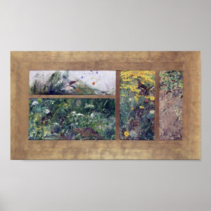 Póster Estudios de aves, Bruno Liljefors