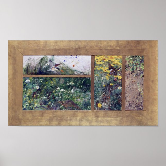 Póster Estudios de aves, Bruno Liljefors (Frente)