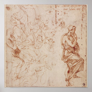 Póster Estudios de figura para una mujer