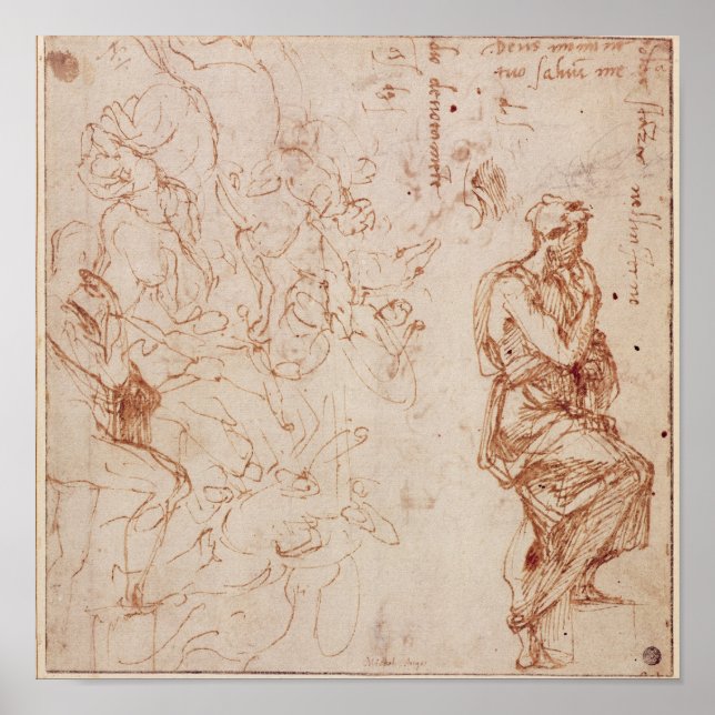 Póster Estudios de figura para una mujer (Frente)