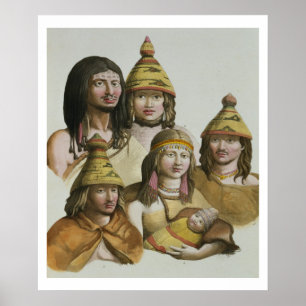 Póster Estudios de los nativos americanos (litho del