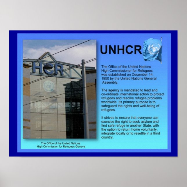 Póster Estudios sociales, ACNUR, Ginebra (Frente)