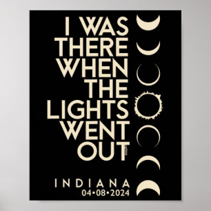 Póster Estuvo En Indiana Eclipse Solar Total 2024
