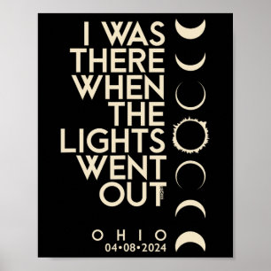 Póster Estuvo En Ohio Eclipse Solar Total 2024