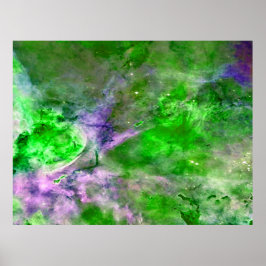 Póster Eta Carinae Nebula Poster de valor verde mejorado