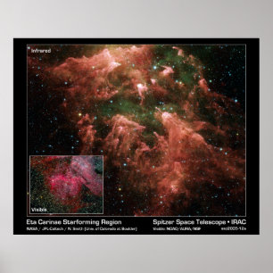 Póster Eta Carinae Starformation Region - Spitzer Space T