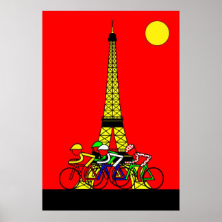 Póster Etapa 21 - Torre Eiffel en amarillo