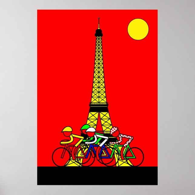 Póster Etapa 21 - Torre Eiffel en amarillo (Frente)