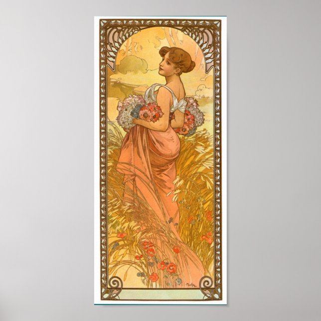 Póster Ete ~ Por Alphonse Mucha Poster (Frente)